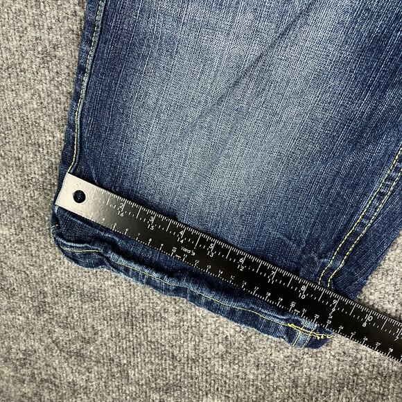 Roadblock Jean Shorts Boys Size 12 Blue Denim Cargo Distressed Utility Pockets - Picture 4 of 8